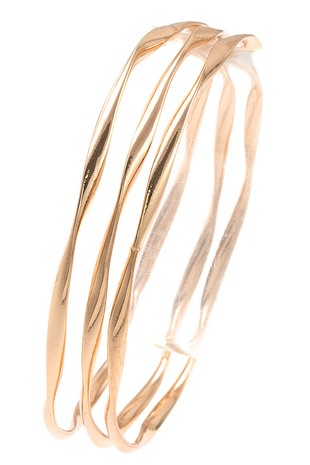 Twisted Waves Bangle Set