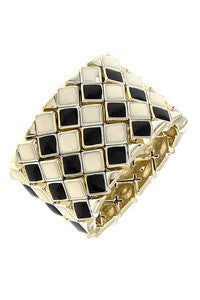 Check Square Link Cuff